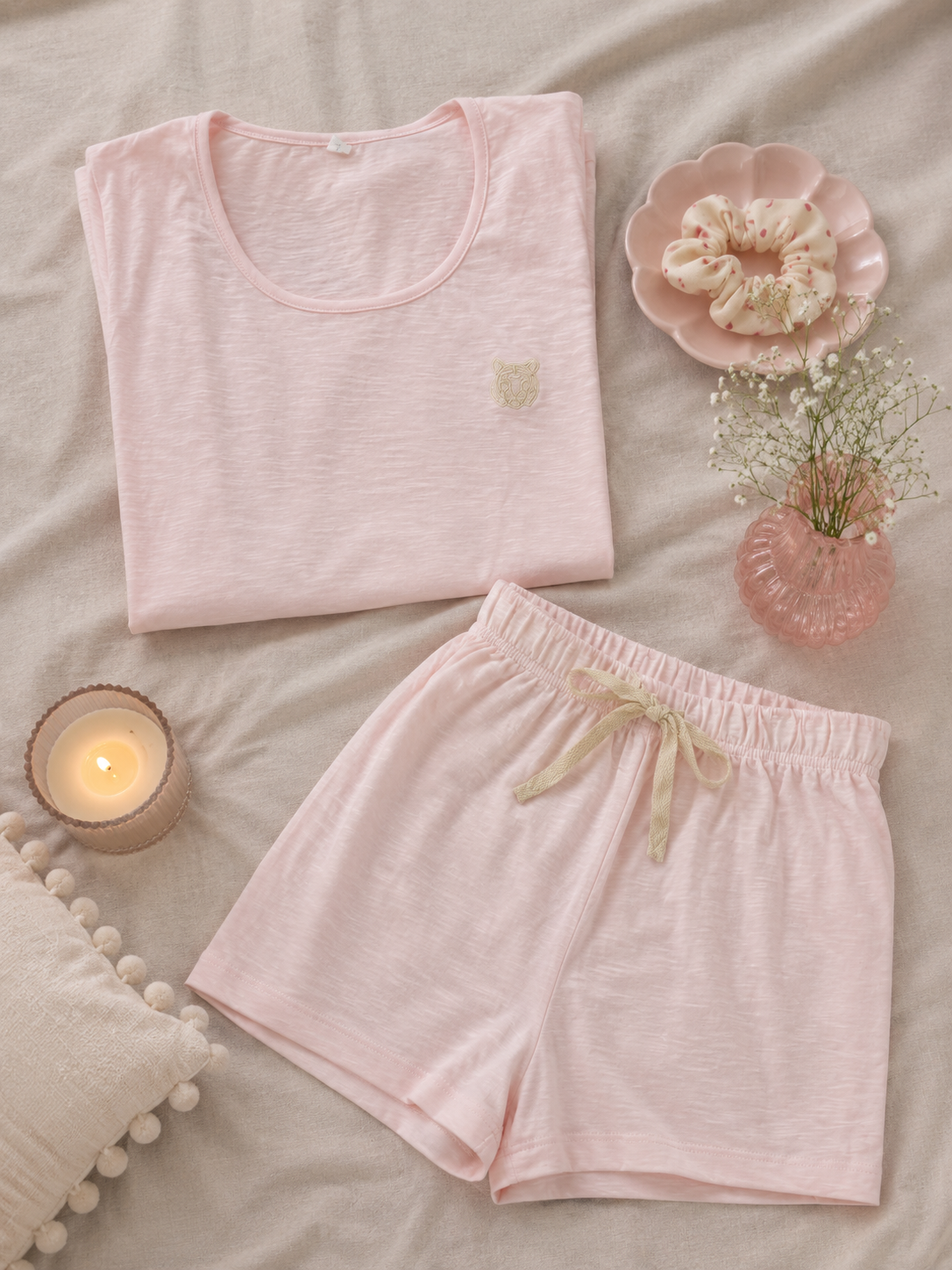 Pijama León rosa